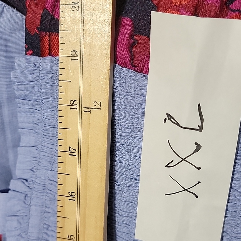 Nwt J. Crew Smocked Tie-Shoulder Tank Top Light Blue Cotton Poplin Plus Size - Picture 7 of 10